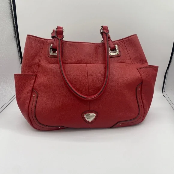 Tignanello Red Leather Shoulder Bag - Picture 9 of 9